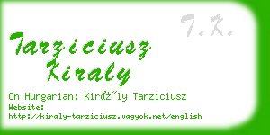 tarziciusz kiraly business card